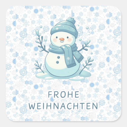 FROHE WEIHNACHTEN DEUTSCHER STICKER (Vorderseite)