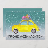 Frohe Weihnachten Deutscher Weihnachtsfiat 500 (Vorne/Hinten)