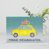 Frohe Weihnachten Deutscher Weihnachtsfiat 500 (Stehend Vorderseite)