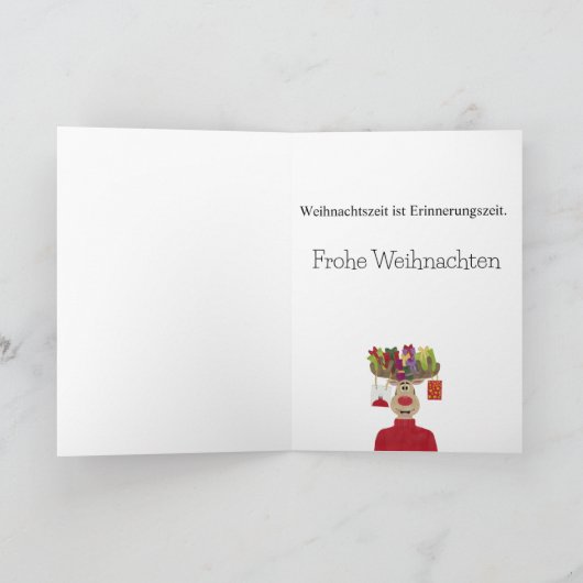 Frohe Weihnachten Deutscher Weihnachtsgeschenke Re (Innenseite)