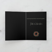 Frohe Weihnachten, deutscher Weihnachtskranz Feiertagskarte (Innenseite)