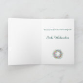 Frohe Weihnachten, deutscher Weihnachtskranz Feiertagskarte (Innenseite)