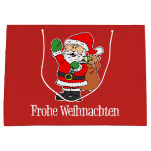Frohe Weihnachten Deutscher Weihnachtsmann (RED) Große Geschenktüte