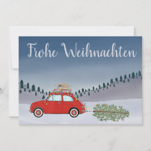 Frohe Weihnachten Deutscher Weihnachtsroter Fiat 5