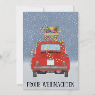 Frohe Weihnachten Deutscher Weihnachtsroter Fiat 5