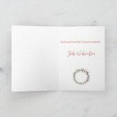 Frohe Weihnachten, deutscher Weihnachtsschaden Hol Feiertagskarte (Innenseite)