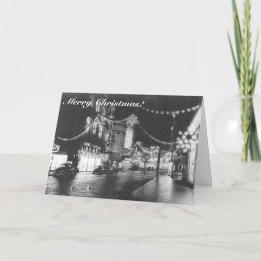 Frohe Weihnachten deutsches Schwarz-Weiß-Foto der  (Vorderseite)