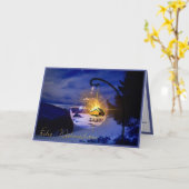 Frohe Weihnachten - Deutsches Weihnachtspersonalis Karte (Gelbe Blume)