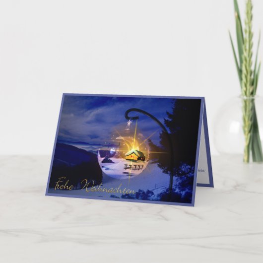 Frohe Weihnachten - Deutsches Weihnachtspersonalis Karte (Vorderseite)