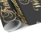 Frohe Weihnachten deutsches Weihnachtsschwarzes Geschenkpapier (Rolleneckpunkt)