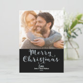 Frohe Weihnachten Diamond Letters Glam Holiday Fot (Stehend Vorderseite)