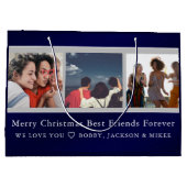 Frohe Weihnachten Die besten Freunde für immer 3 F Große Geschenktüte (Rückseite)