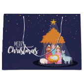 Frohe Weihnachten Die Geburt Christi Große Geschenktüte (Vorderseite)