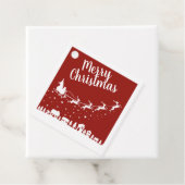 Frohe Weihnachten - die Schlittenhalle-Silhouette Geschenkanhänger (Beispiel)