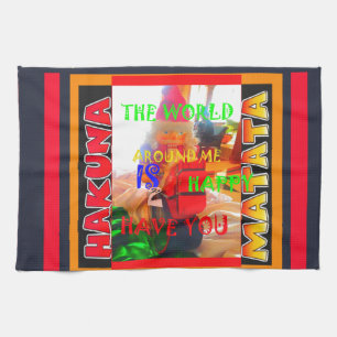 Frohe Weihnachten Die Welt um mich herum ist glück Handtuch