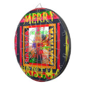 Frohe Weihnachten Die Welt um mich ist froh, zu ha Dartscheibe (Vorderseite rechts)