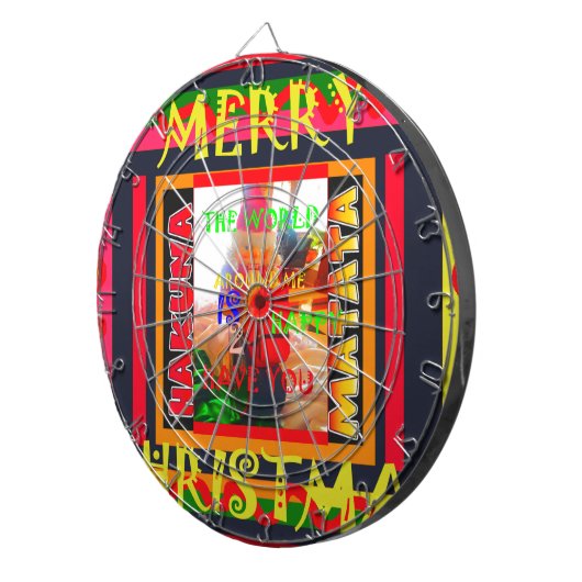 Frohe Weihnachten Die Welt um mich ist froh, zu ha Dartscheibe (Vorderseite rechts)