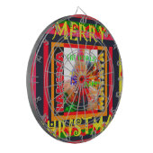 Frohe Weihnachten Die Welt um mich ist froh, zu ha Dartscheibe (Vorderseite Links)