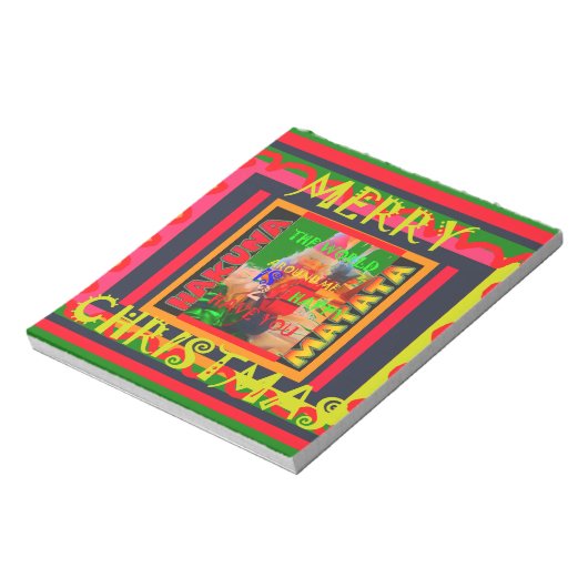 Frohe Weihnachten Die Welt um mich ist froh, zu ha Notizblock (Rotiert)