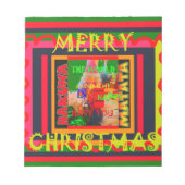 Frohe Weihnachten Die Welt um mich ist froh, zu ha Notizblock (Vorderseite)