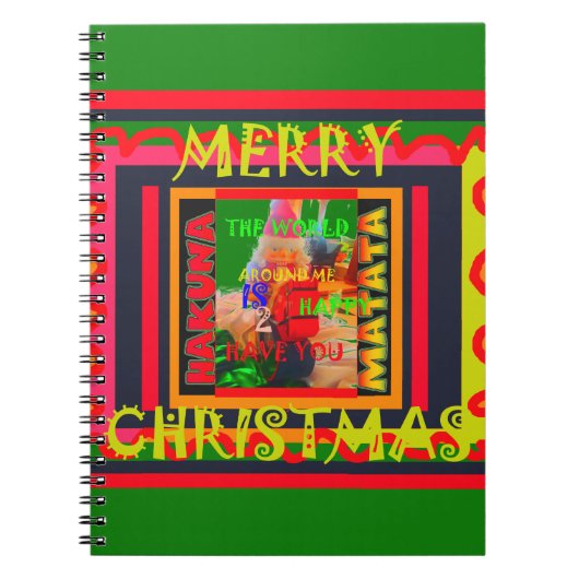 Frohe Weihnachten Die Welt um mich ist froh, zu ha Notizblock (Vorderseite)