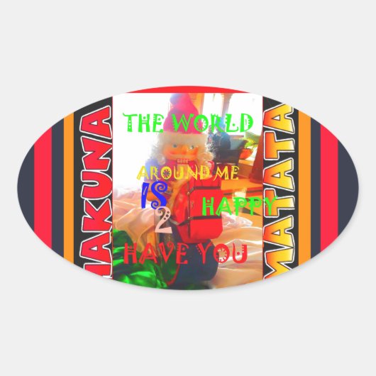 Frohe Weihnachten Die Welt um mich ist froh, zu ha Ovaler Aufkleber (Vorderseite)