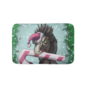Frohe Weihnachten Dinosaur Badematte