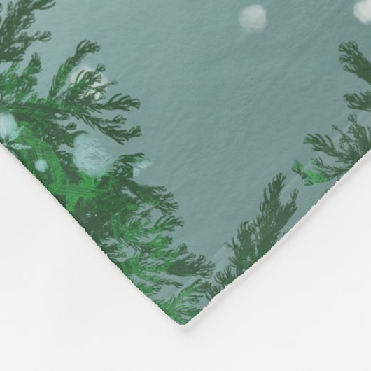 Frohe Weihnachten Dinosaur Fleecedecke (Ecke)