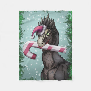 Frohe Weihnachten Dinosaur Fleecedecke