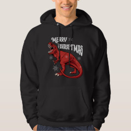 Frohe Weihnachten Dinosaur Hoodie
