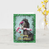 Frohe Weihnachten Dinosaur Karte (Gelbe Blume)