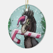 Frohe Weihnachten Dinosaur Keramik Ornament (Links)