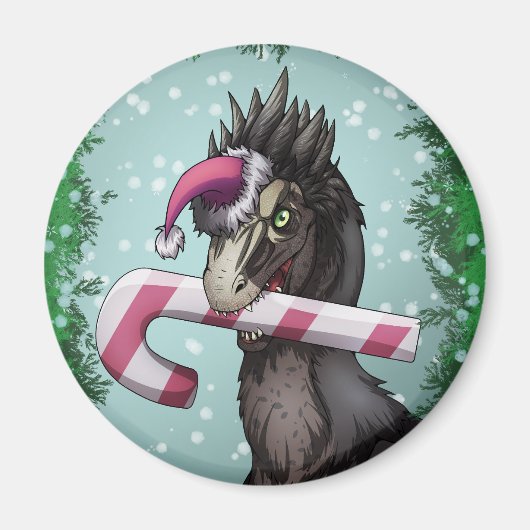 Frohe Weihnachten Dinosaur Magnet (Vorne)