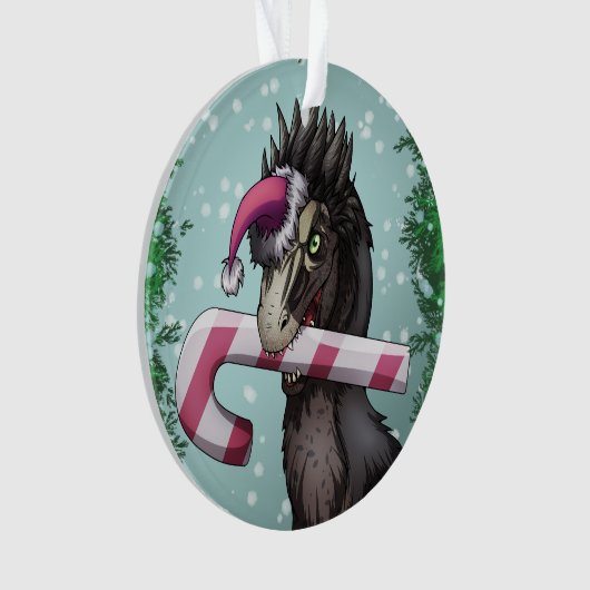 Frohe Weihnachten Dinosaur Ornament (Vorderseite)