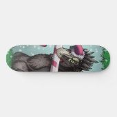Frohe Weihnachten Dinosaur Skateboard (Horizontal)