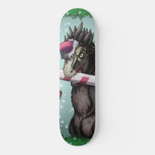 Frohe Weihnachten Dinosaur Skateboard