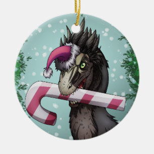 Frohe Weihnachten Dinosaurier  Keramik Ornament