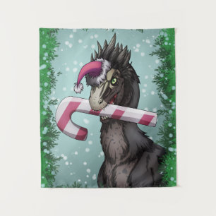Frohe Weihnachten Dinosaurier Wandteppich