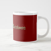 Frohe Weihnachten Dk Rot Jumbo-Tasse (Rechts)