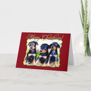 Frohe Weihnachten Doberman Pinscher-Karte
