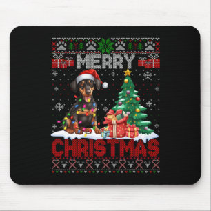Frohe Weihnachten Doberman Pinscher Lover Ugly Xma Mousepad