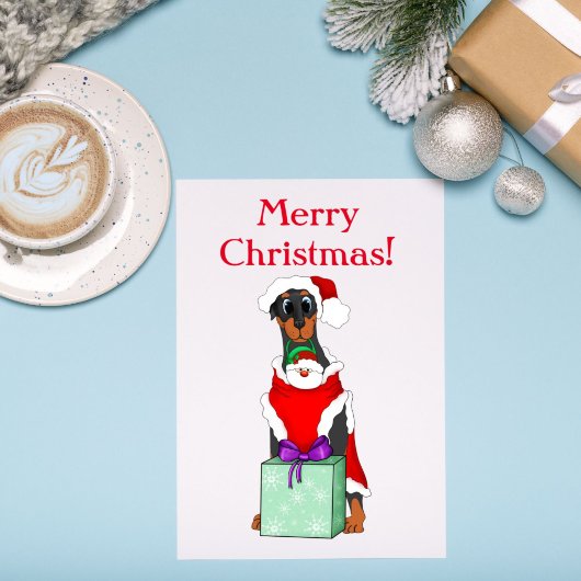 Frohe Weihnachten Dobermann Pinscher