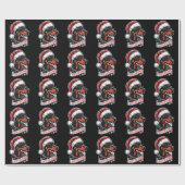 Frohe Weihnachten - Dobermann Weihnachtsmannmütze  Geschenkpapier (Flach)