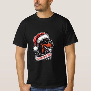 Frohe Weihnachten - Dobermann Weihnachtsmannmütze T-Shirt
