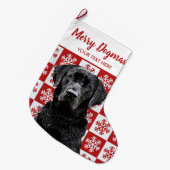 Frohe Weihnachten Dogmas Black Lab Festival Red Do Großer Weihnachtsstrumpf (Vorderansicht (hängend))