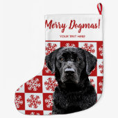 Frohe Weihnachten Dogmas Black Lab Festival Red Do Großer Weihnachtsstrumpf (Rückseite)