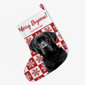 Frohe Weihnachten Dogmas Black Lab Festival Red Do Großer Weihnachtsstrumpf (Rückseite (Hängend))