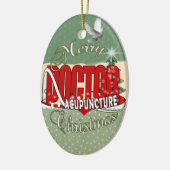 FROHE WEIHNACHTEN DOKTOR-ACUPUNCTURE KERAMIK ORNAMENT (Links)