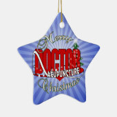 FROHE WEIHNACHTEN DOKTOR-ACUPUNCTURE KERAMIK ORNAMENT (Rechts)