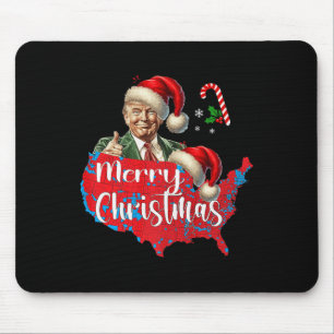 Frohe Weihnachten Donald Trump Red Coverage Karte  Mousepad